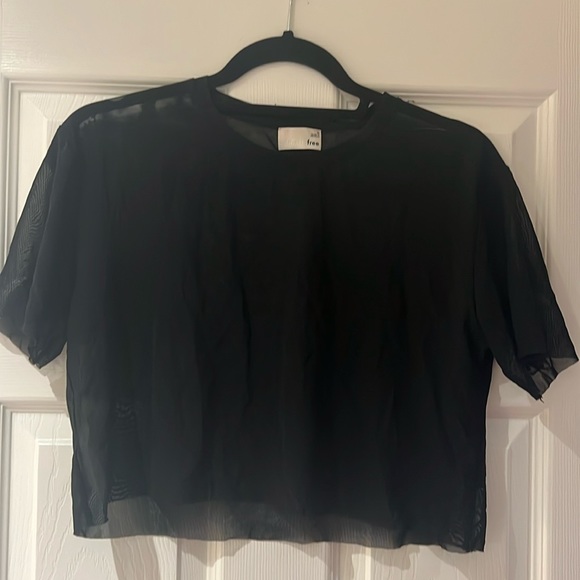 Wilfred Free Crop Mesh Tee - Picture 1 of 3